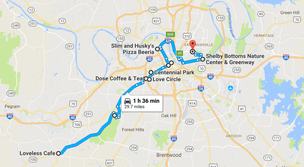 This 30-mile Road Trip Is the Best Way To Experience Nashville In One Day
