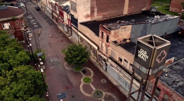 What This Drone Footage Captured At This Abandoned Baltimore Mall Is Truly Grim