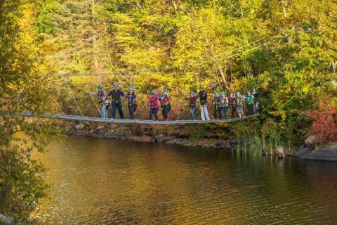 Take A Canopy Tour At Zoom Ziplines In New Jersey To See The Fall Colors Like Never Before