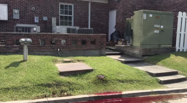 This Video Of Blood Seeping Out Of A Funeral Home Near New Orleans Is Horror Movie Material