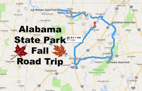 Take This Road Trip To Alabama's Most Beautiful State Parks This Fall Season