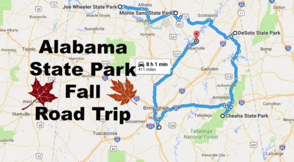 Take This Road Trip To Alabama’s Most Beautiful State Parks This Fall Season