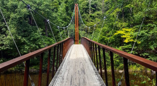 Most People Don’t Know About This Amazing Swinging Bridge Hidden In Connecticut