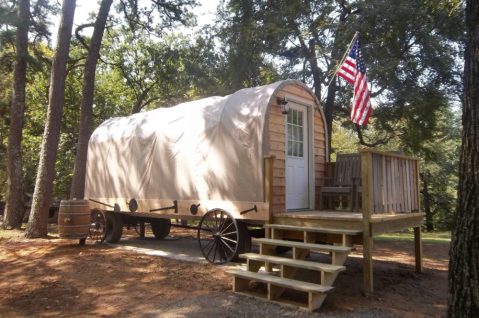 Spend The Night In This Covered Wagon In Oklahoma For An Experience Unlike Any Other