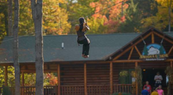 Take A Canopy Tour At Adirondack Extreme Adventure Course In New York To See The Fall Colors Like Never Before