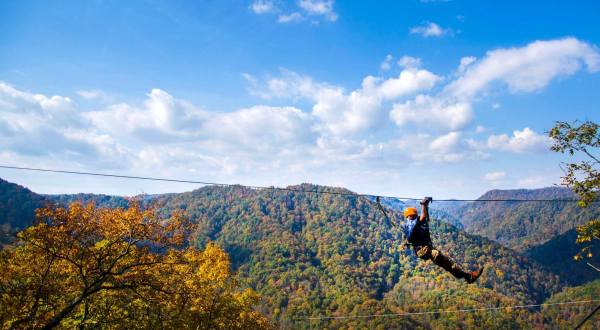 Take A Canopy Tour At The Gorge Zipline In North Carolina To See The Fall Colors Like Never Before