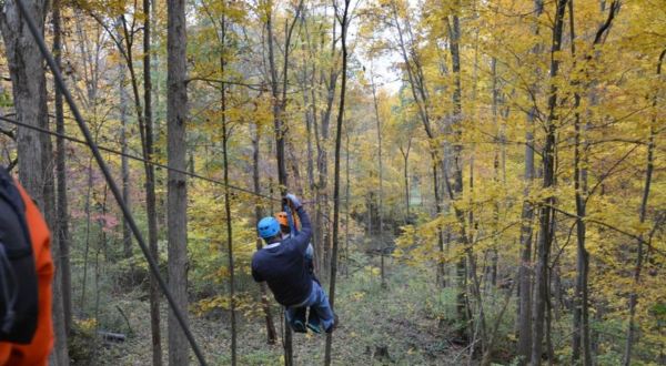 This Canopy Tour In Indiana Is The Perfect Way To See The Fall Colors Like Never Before