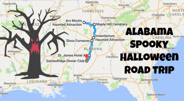 The Spooky Road Trip In Alabama Everyone Must Take This Halloween