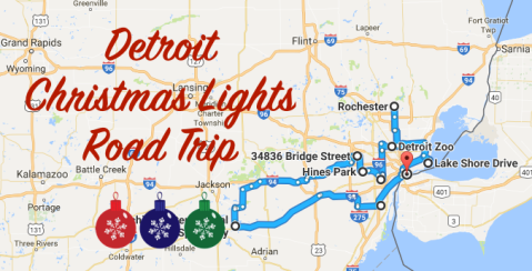 The Christmas Lights Road Trip Around Detroit That's Nothing Short Of Magical