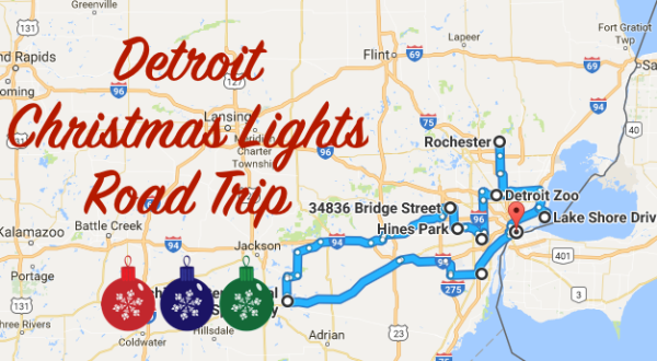 The Christmas Lights Road Trip Around Detroit That’s Nothing Short Of Magical