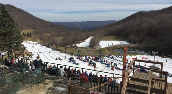 The Epic Snow Tubing Hill In North Carolina, Hawksnest, Is Filled With Winter Thrills