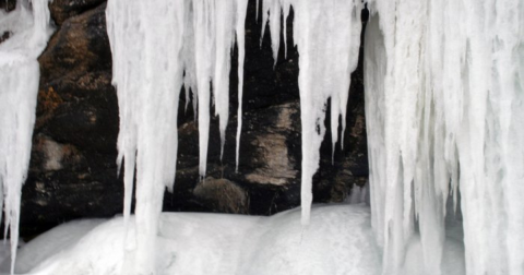 A Trip Inside Maine's Frozen Cave Is Positively Surreal