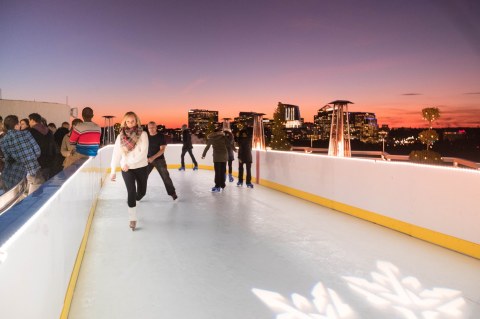 This Rooftop Ice Skating Rink Boasts The Most Stunning Views In DC