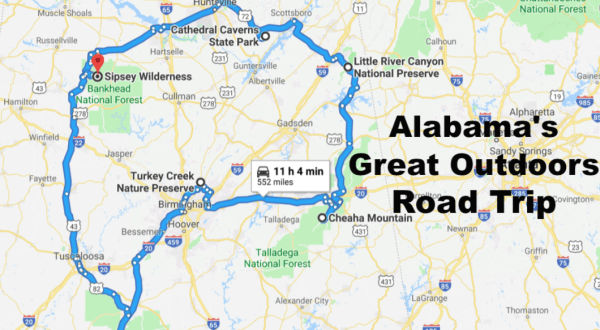 Take This Epic Road Trip To Experience Alabama’s Great Outdoors