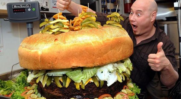 You Can Order The World’s Largest Burger At This Unassuming Midwest Spot