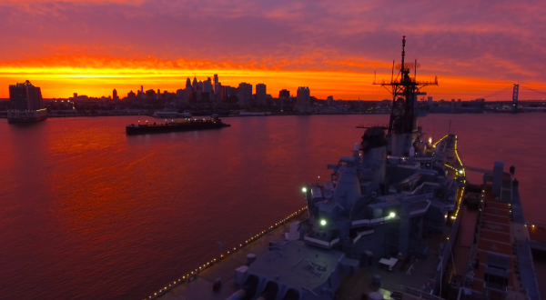A Drone Flew Over The Battleship New Jersey And Captured Mesmerizing Footage