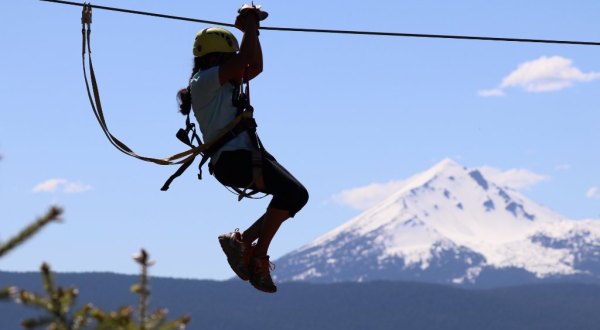 This Once-In-A-Lifetime Oregon Zipline Adventure Near Crater Lake Is Downright Thrilling