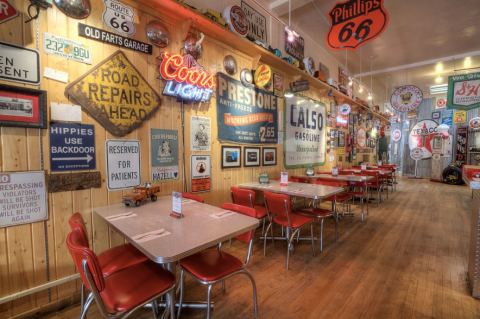 You'll Want To Fuel Up At This Gas Station-Themed Restaurant In Montana