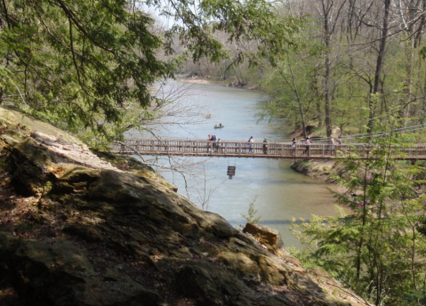 The Stomach-Dropping Suspended Bridge Walk You Can Only Find In Indiana