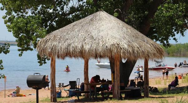 Spend The Day On This Sandy Beach For A Lake Experience Unlike Any Other In Oklahoma