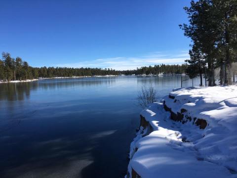 On A Hot Summer's Day You're Sure To Love A Visit To Arizona's Famously Cold Lake Made Of Snow