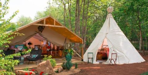 You'll Absolutely Love This Ultra Luxe Campsite On The East Coast