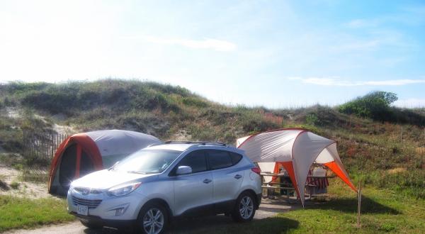 Spend The Night Among The Dunes At This Isolated Beachfront Campground In North Carolina