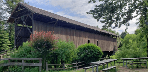 Crossing The Tallest Covered Bridge In The U.S. Is Like A Step Back In Time