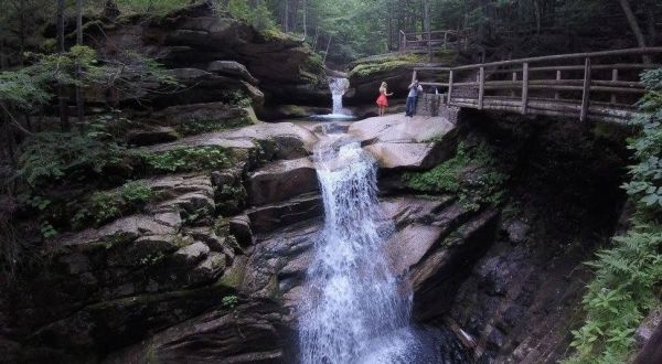 Your Kids Will Love This Easy Quarter-Mile Waterfall Hike Right Here In New Hampshire