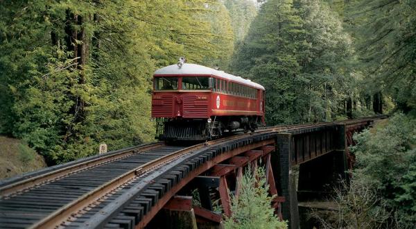 This 40-Mile Train Ride Is The Most Relaxing Way To Enjoy Northern California Scenery