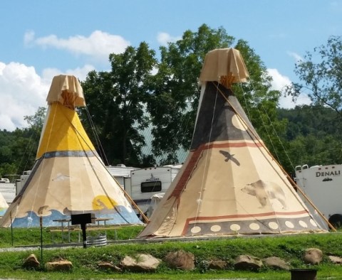 Spend The Night Under A Tepee At This Unique Campground Near Pittsburgh