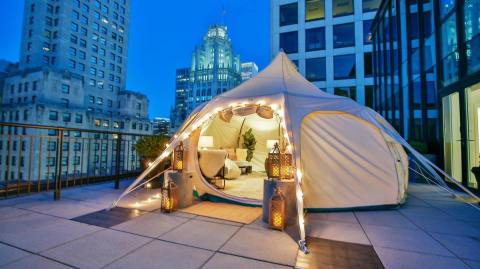A Night At This Rooftop Glampground Will Leave You In Awe