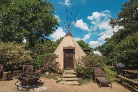 Spend The Night Under A TePee At This Unique Campground Near Austin