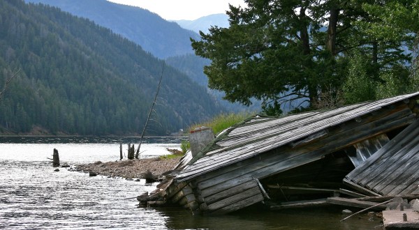 This Hidden Montana Lake Shows The Remnants Of A Darker Time