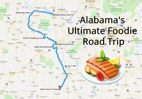 The Ultimate Foodie Road Trip In Alabama Is Right Here... And You'll Definitely Want To Take It