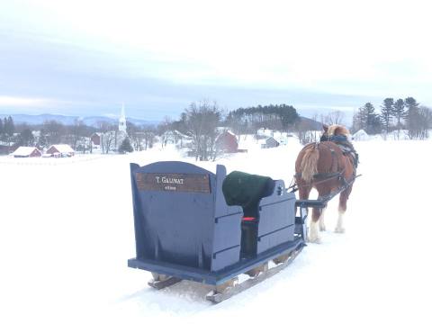 Take An Entrancing Horse-Drawn Sleigh Ride Through The Vermont Countryside This Winter