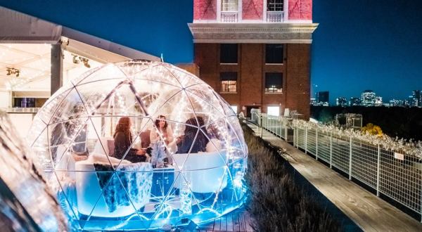 The Rooftop Ice Skating Rink In Georgia That Comes Complete With S’mores Stations & Igloo Rentals