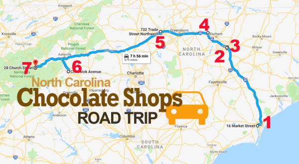The Sweetest Road Trip in North Carolina Takes You To 7 Old School Chocolate Shops