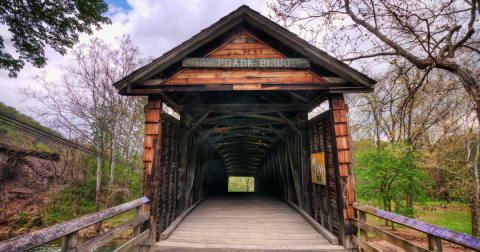 One Of The Most Unique Covered Bridges In America Is Right Here In Virginia