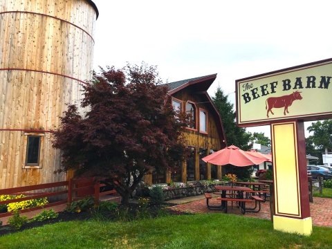 There's A Delicious Steakhouse Hiding Inside This Massachusetts Barn That's Begging For A Visit