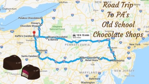 The Sweetest Road Trip in Pennsylvania Takes You To 7 Old School Chocolate Shops