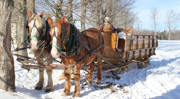 This 45-Minute Vermont Sleigh Ride Takes You Through A Winter Wonderland