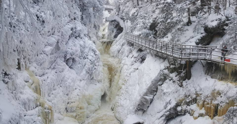 The Private Park In New York's Mountains That's Home To Some Spectacular Frozen Waterfalls