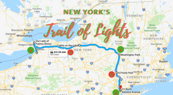 Everyone Should Take This Spectacular Holiday Trail Of Lights In New York This Season