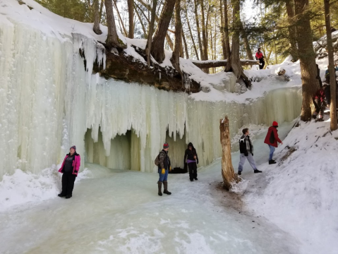 A Trip Inside Michigan’s Frozen Caves Is Positively Surreal