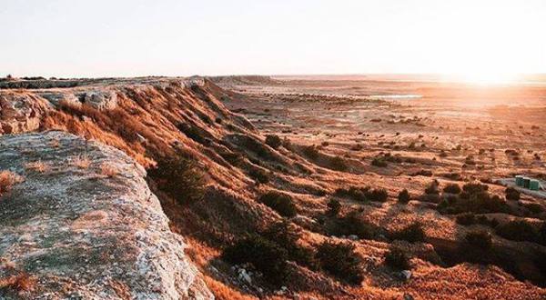 Overlook Miles Of Prairie From This Beautiful Hiking Trail In Oklahoma