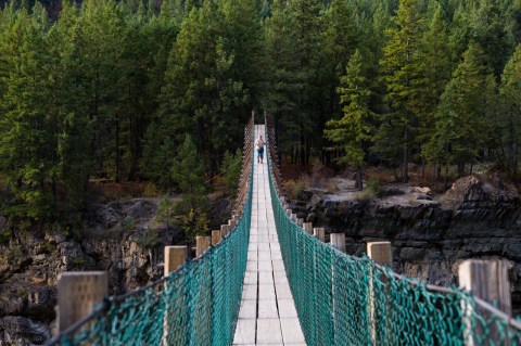 Every Montanan Should Visit The Remarkable Kootenai Falls Swinging Bridge At Least Once