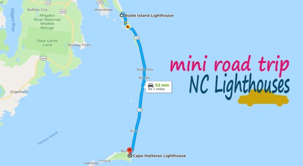 Take This Mini Road Trip To Climb Two Of North Carolina’s Most Beautiful Lighthouses