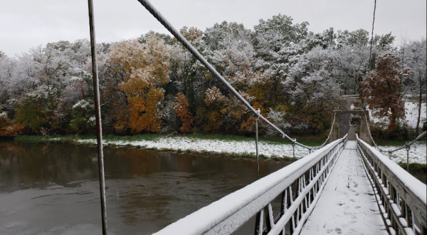 The Little Known Swinging Bridge That Shows Off Some Of The Best Views In Iowa