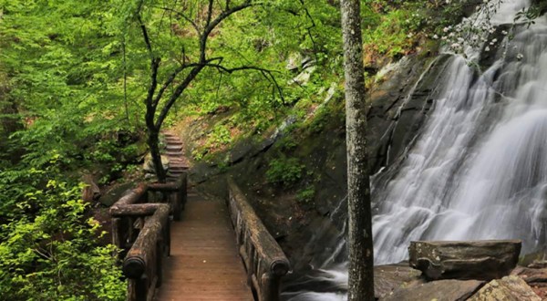 Hike To This Waterfall Fairy Tale Foot Bridge In North Carolina For A View You Can’t Pass Up